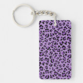 Leopard Print, luipspuiten, Paarse luipaard Sleutelhanger (Voorkant)