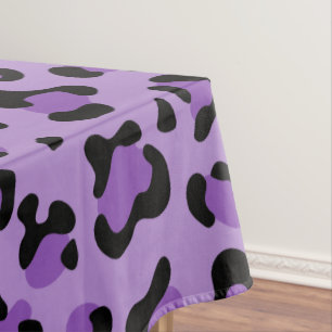 Leopard Print, luipspuiten, Paarse luipaard Tafelkleed