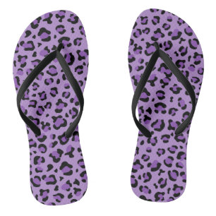 Leopard Print, luipspuiten, Paarse luipaard Teenslippers