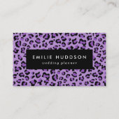 Leopard Print, luipspuiten, Paarse luipaard Visitekaartje (Voorkant)