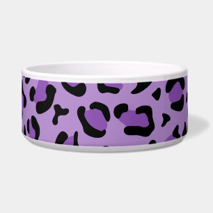 Leopard Print, luipspuiten, Paarse luipaard Voerbakje