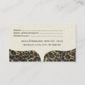 Leopard Print Massage Salon Afsprakenkaartje (Achterkant)