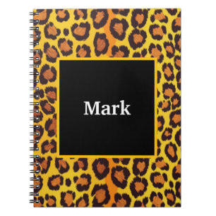 Leopard Print met naam Notitieboek
