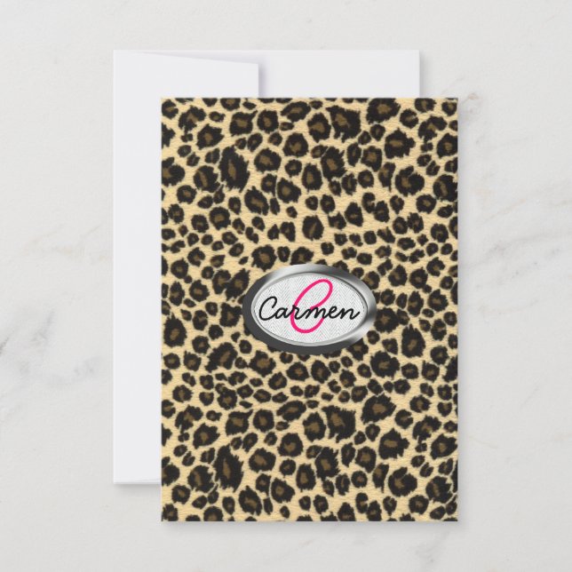 Leopard Print Monogram (Voorkant)