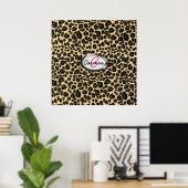 Leopard Print Monogram (Thuiskantoor)