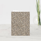 Leopard Print Monogram INITIAAL Chic Briefpapier Kaart (Achterkant)