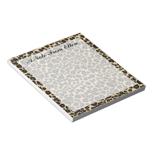 Leopard Print Notitieblok (Schuin)