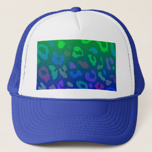 Leopard Print Ombre Blues Trucker Pet