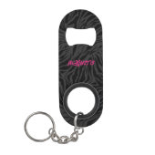 Leopard Print op houtskool Mini Flessenopener (Voorkant)