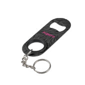 Leopard Print op houtskool Mini Flessenopener (Achterkant Gekanteld)