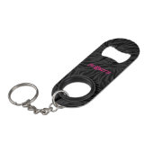 Leopard Print op houtskool Mini Flessenopener (Voorkant Gekanteld)