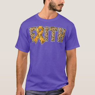 Leopard Print Orange Ribbon FAITH ADHD Awareness P T-shirt