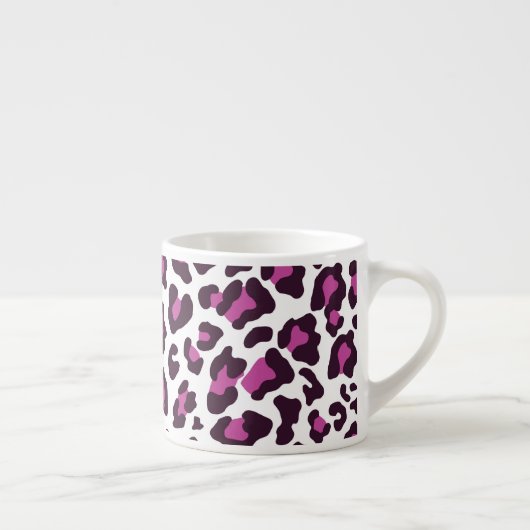 Leopard Print Paars Espresso Kop (Rechts)