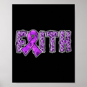 Leopard Print Paars Ribbon FAITH geneesmiddel Over