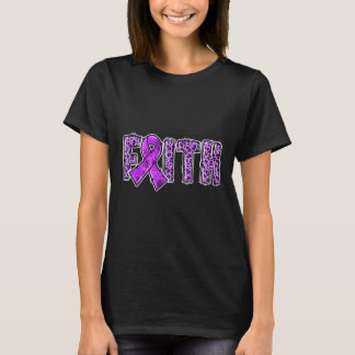 Leopard Print Paars Ribbon FAITH geneesmiddel Over T-shirt