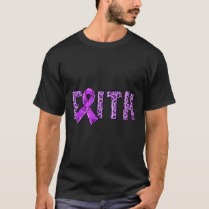 Leopard Print Paars Ribbon FAITH geneesmiddel Over T-shirt