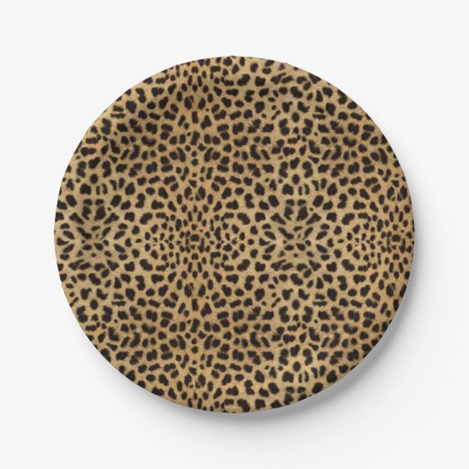 Leopard Print Papieren Bordje (Voorkant)