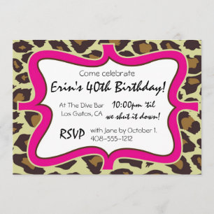 Leopard Print Party Kaart