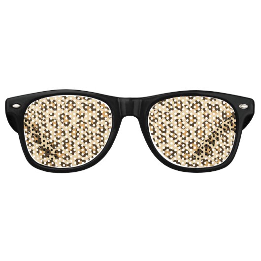 Leopard Print Party Shades Retro Zonnebril (Voorkant)