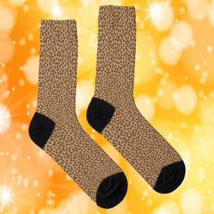Leopard Print Patroon Bruin Sokken