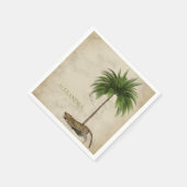Leopard Print Patroon Elegant Palm Personal Servet (Hoek)