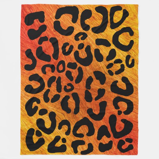 Leopard Print Patroon Fleece Deken (Voorkant)