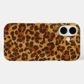 Leopard print patroon met gouden glitter Case-Mate iPhone case (Achterkant (horizontaal))
