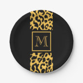 Leopard Print Patroon Papieren Bordje (Voorkant)