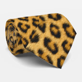 Leopard Print Patroon Stropdas (Opgerold)