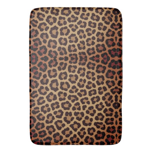 Leopard Print Pattern Badmat (Voorkant Verticaal)