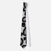 Leopard Print Pattern, Black and Grey. Stropdas (Voorkant)