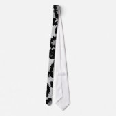 Leopard Print Pattern, Black and Grey. Stropdas (Achterkant)