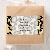 Leopard Print Pattern, Brown and Black. Etiket (Insitu)
