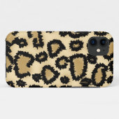 Leopard Print Pattern, Bruin en Zwart. Case-Mate iPhone Case (Achterkant (horizontaal))