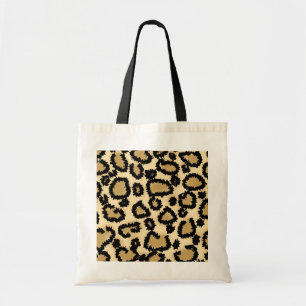 Leopard Print Pattern, Bruin en Zwart. Tote Bag