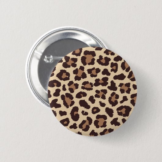 Leopard Print Pattern Button (Voorkant /achterkant)