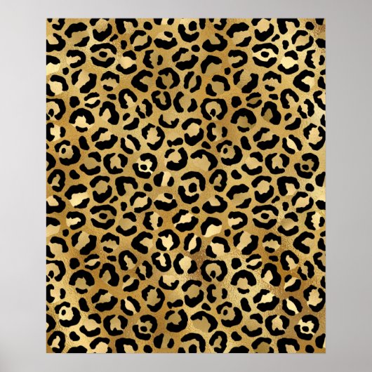 Leopard Print Pattern in Gold en Black (Voorkant)