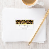 Leopard Print Pattern in Gold en Black Etiket (Insitu)