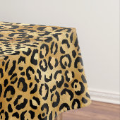Leopard Print Pattern in Gold en Black Tafelkleed (Voorbeeld)