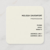 Leopard Print Pattern in Gold en Black Vierkante Visitekaartje (Achterkant)