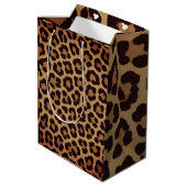 Leopard Print Pattern Medium Cadeauzakje (Achterkant Gekanteld)