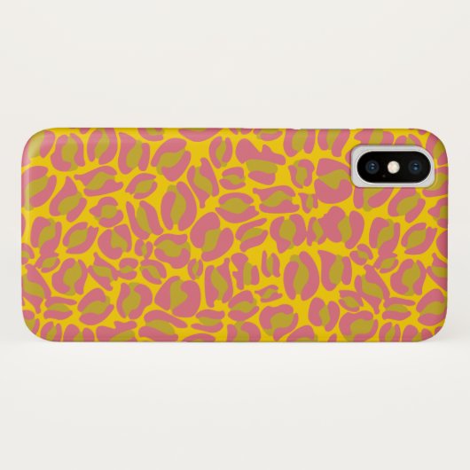 Leopard Print Pattern Oerwoud geel roze Case-Mate iPhone Case (Achterkant (horizontaal))