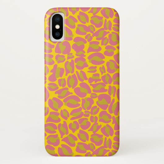 Leopard Print Pattern Oerwoud geel roze Case-Mate iPhone Case (Achterkant)