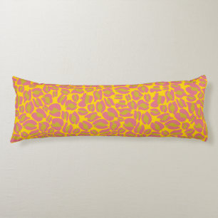Leopard Print Pattern Oerwoud Geel Roze helder Lichaamskussen