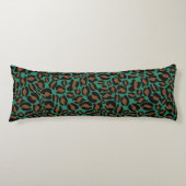 Leopard Print Pattern Oerwoud Green brown Lichaamskussen (Voorkant)