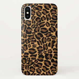 Leopard Print Pattern Oerwoud Origineel bruin iPhone X Hoesje