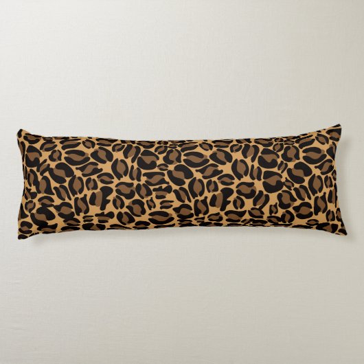 Leopard Print Pattern Oerwoud Origineel bruin Lichaamskussen (Achterkant)