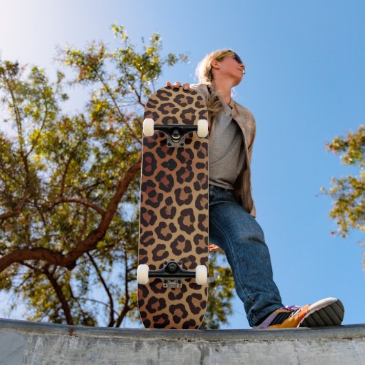 Leopard Print Pattern Skateboard (Buiten 1)