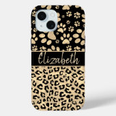 Leopard Print Paws Afdrukken Sepia Aangepast Case-Mate iPhone Case (Achterkant)