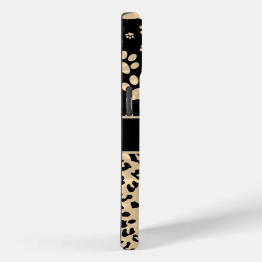 Leopard Print Paws Afdrukken Sepia Aangepast Case-Mate iPhone Case (Achterkant / Rechts)